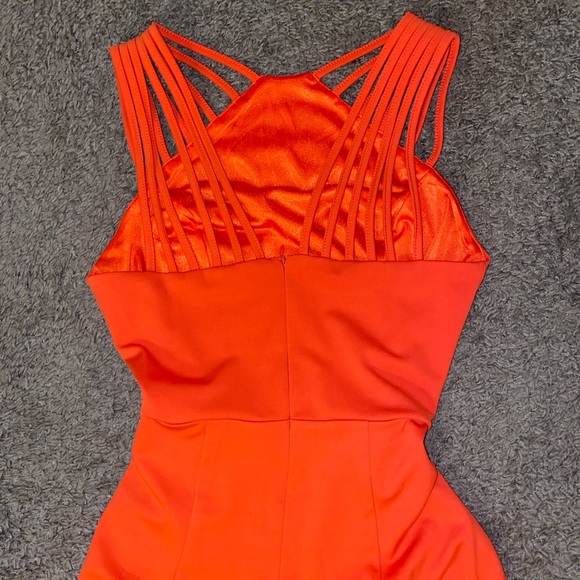 Red Strappy Midi Dress - Picture 4 of 5